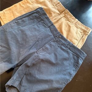 J. Crew Men's Khaki and Navy Chino Shorts
